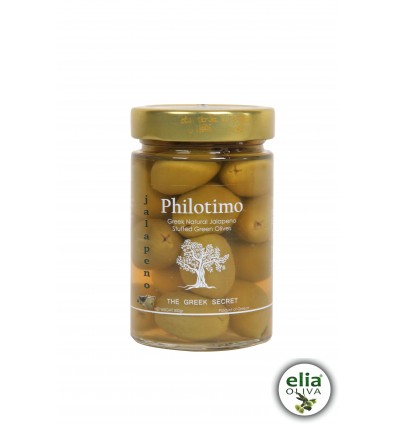 Philotimo olivy plnené čili paprikou Jalapeno 300g