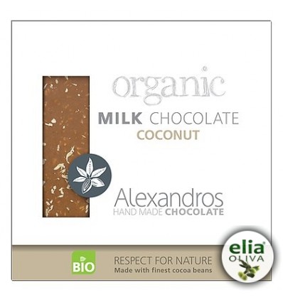 BIO mliečna čokoláda s kokosom 90gr